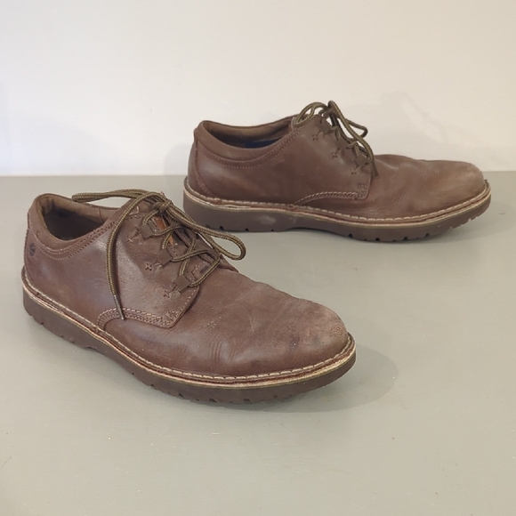 Clarks‎ Men's Brown Leather Shoes size 11.5 - Picture 1 of 11